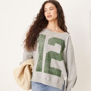 NWOT We The Free Heather Gray Knit Top SZ M